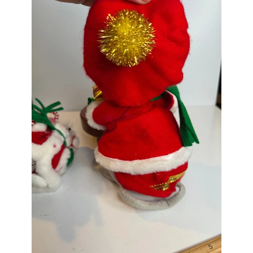 Vintage Annalee Christmas Mice Set Holiday Mouse Pair Candy Cane Gift 2008